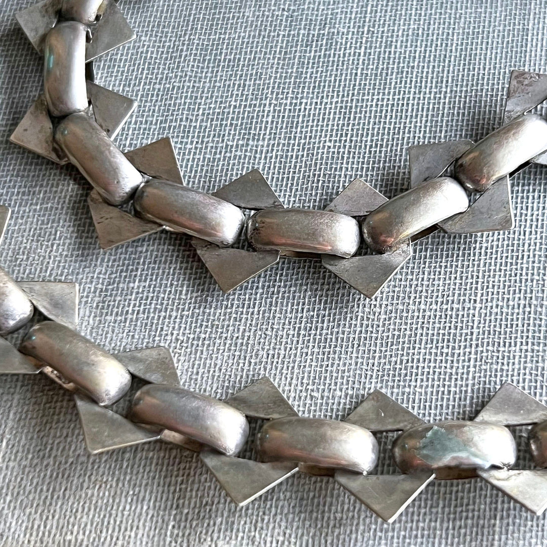 Antique silver necklace aesthetic movement design