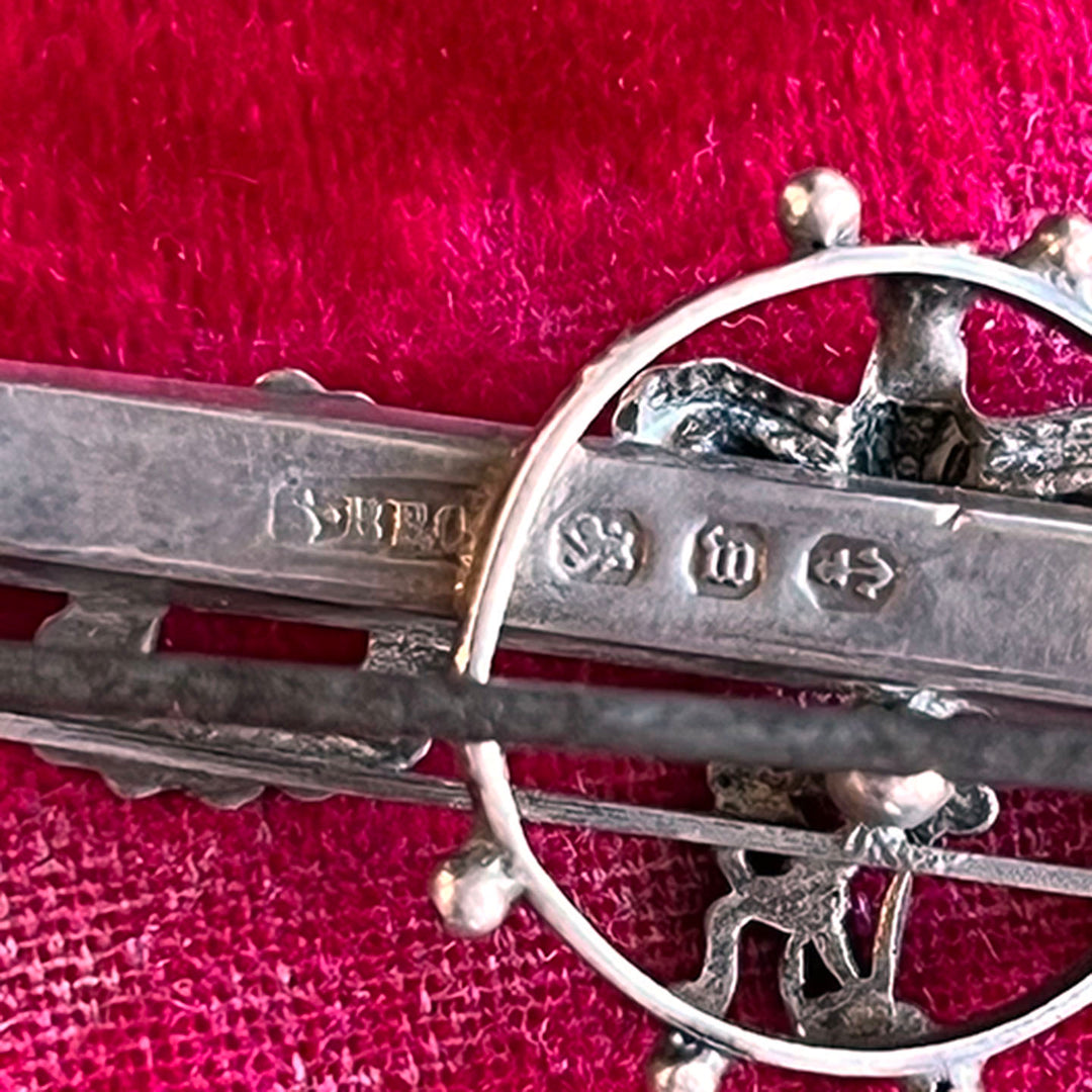 Antique Victorian Silver Jubilee Brooch, Birmingham 1896