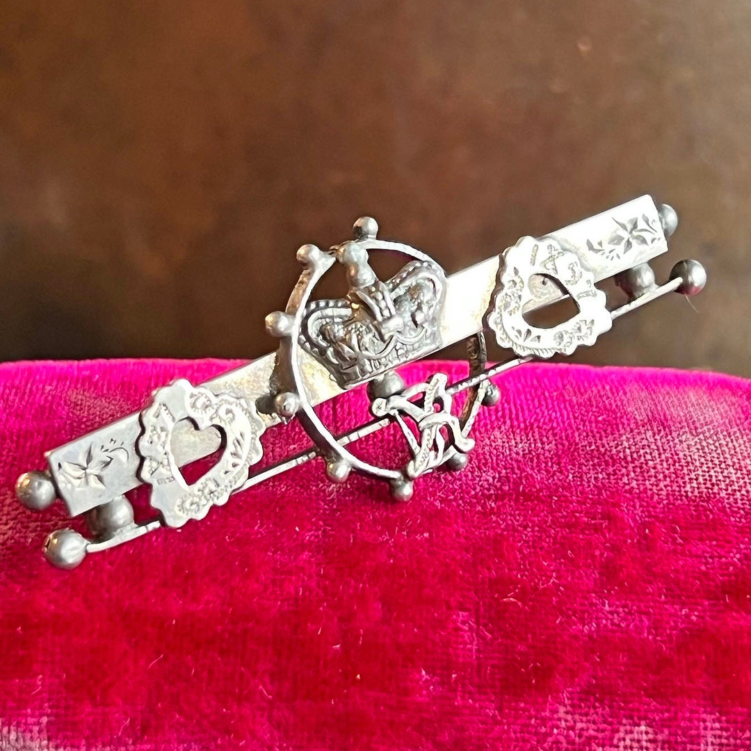 Antique Victorian Silver Jubilee Brooch, Birmingham 1896