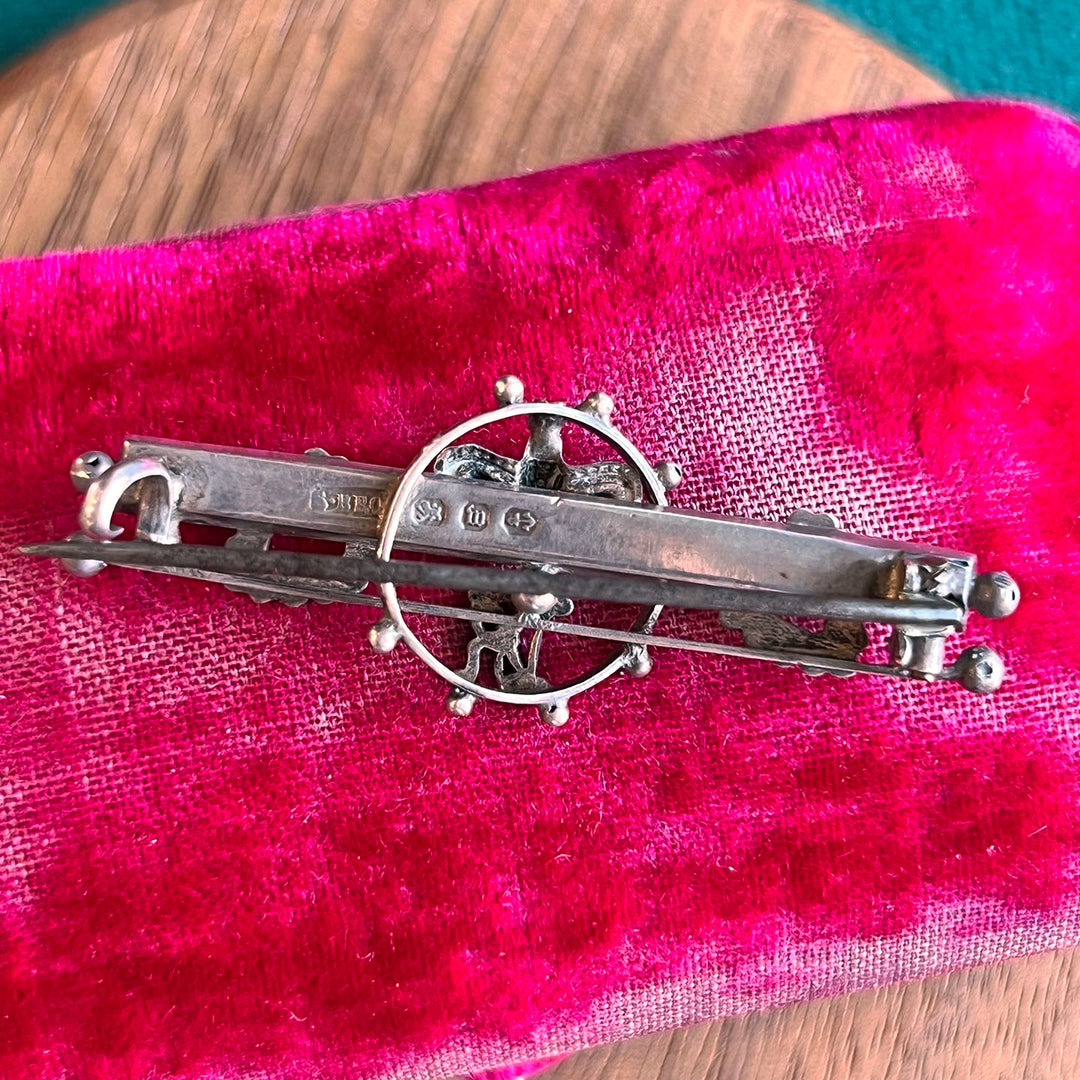 Antique Victorian Silver Jubilee Brooch, Birmingham 1896