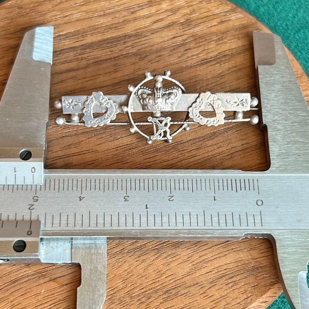 Antique Victorian Silver Jubilee Brooch, Birmingham 1896