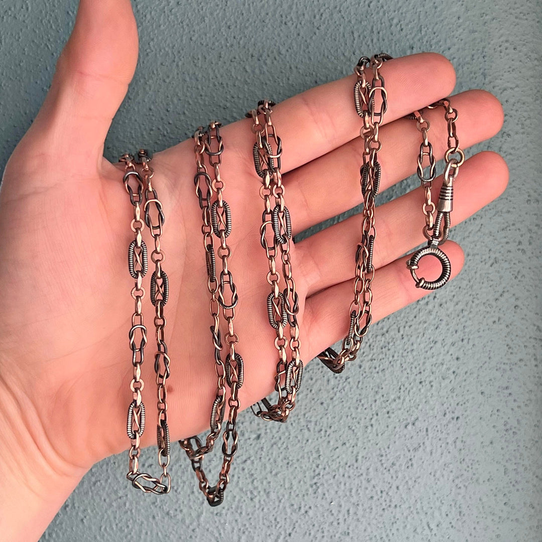 Elegant vintage silver guard chain