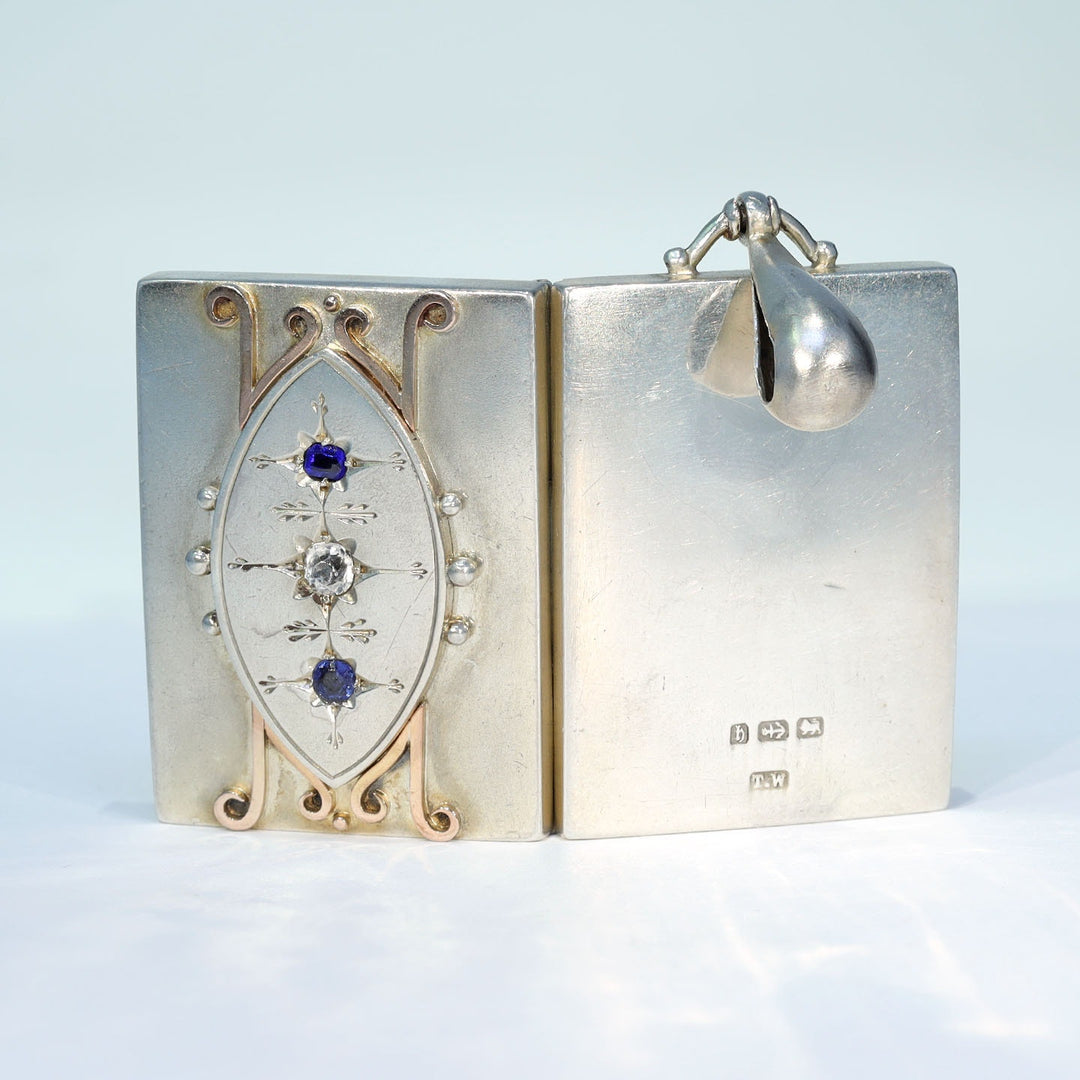 Nineteenth century paste jewelry keepsake pendant