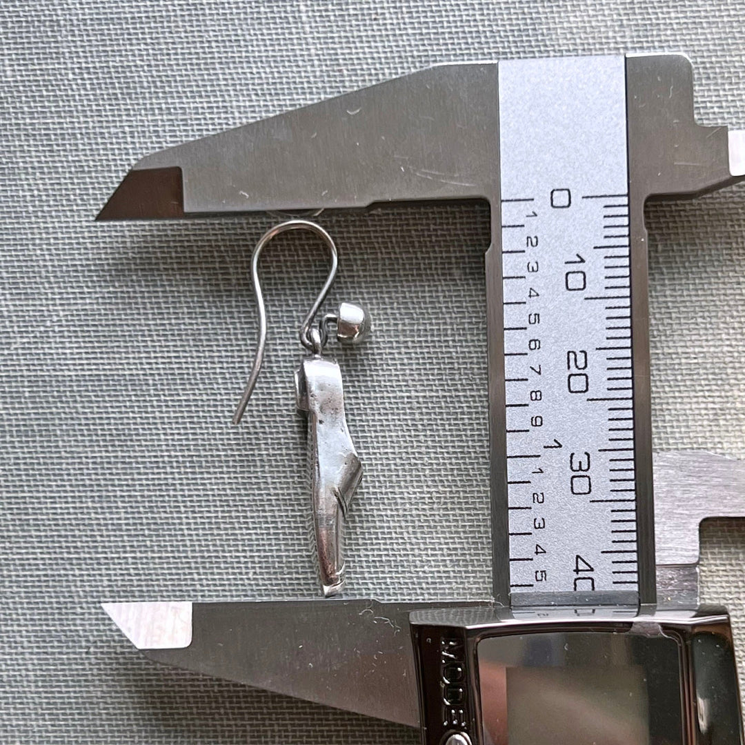 Elegant vintage silver novelty earrings
