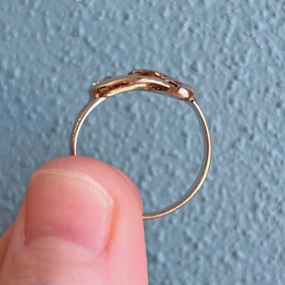 Antique Victorian Snake Ring 14k Gold Ruby Diamond, c.1890