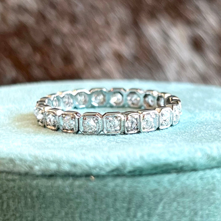 Art Deco Diamond Eternity Band Ring Platinum, c.1930