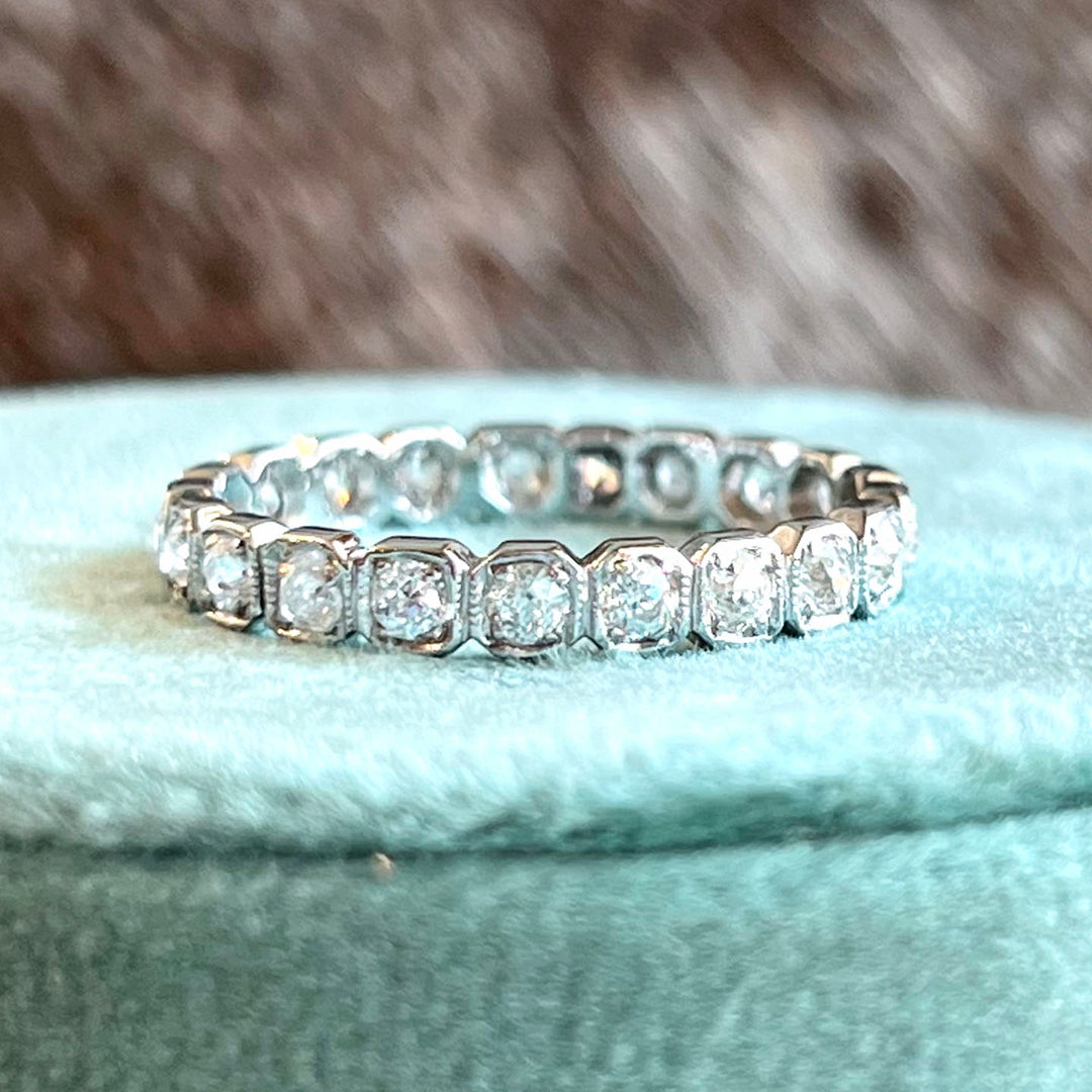 Art Deco Diamond Eternity Band Ring Platinum, c.1930