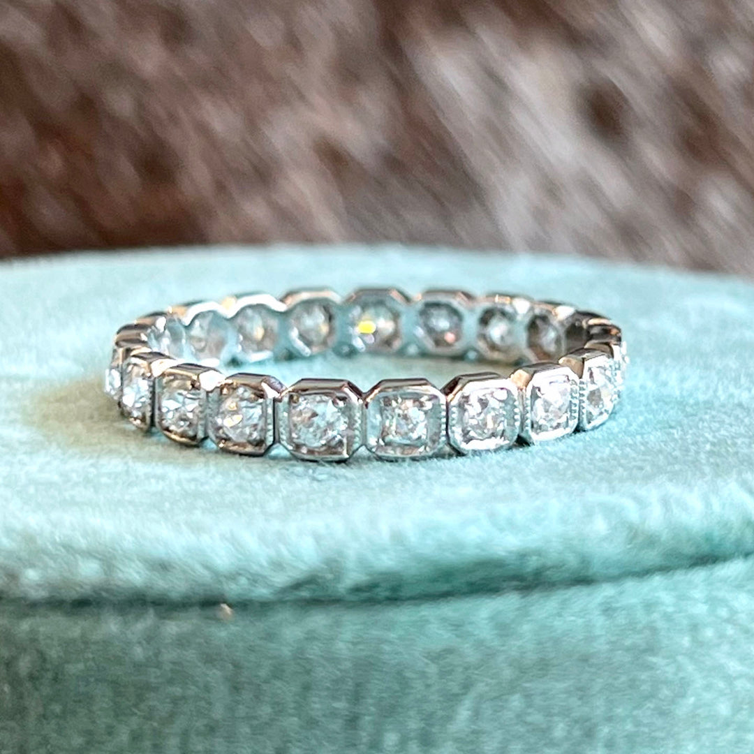 Art Deco Diamond Eternity Band Ring Platinum, c.1930