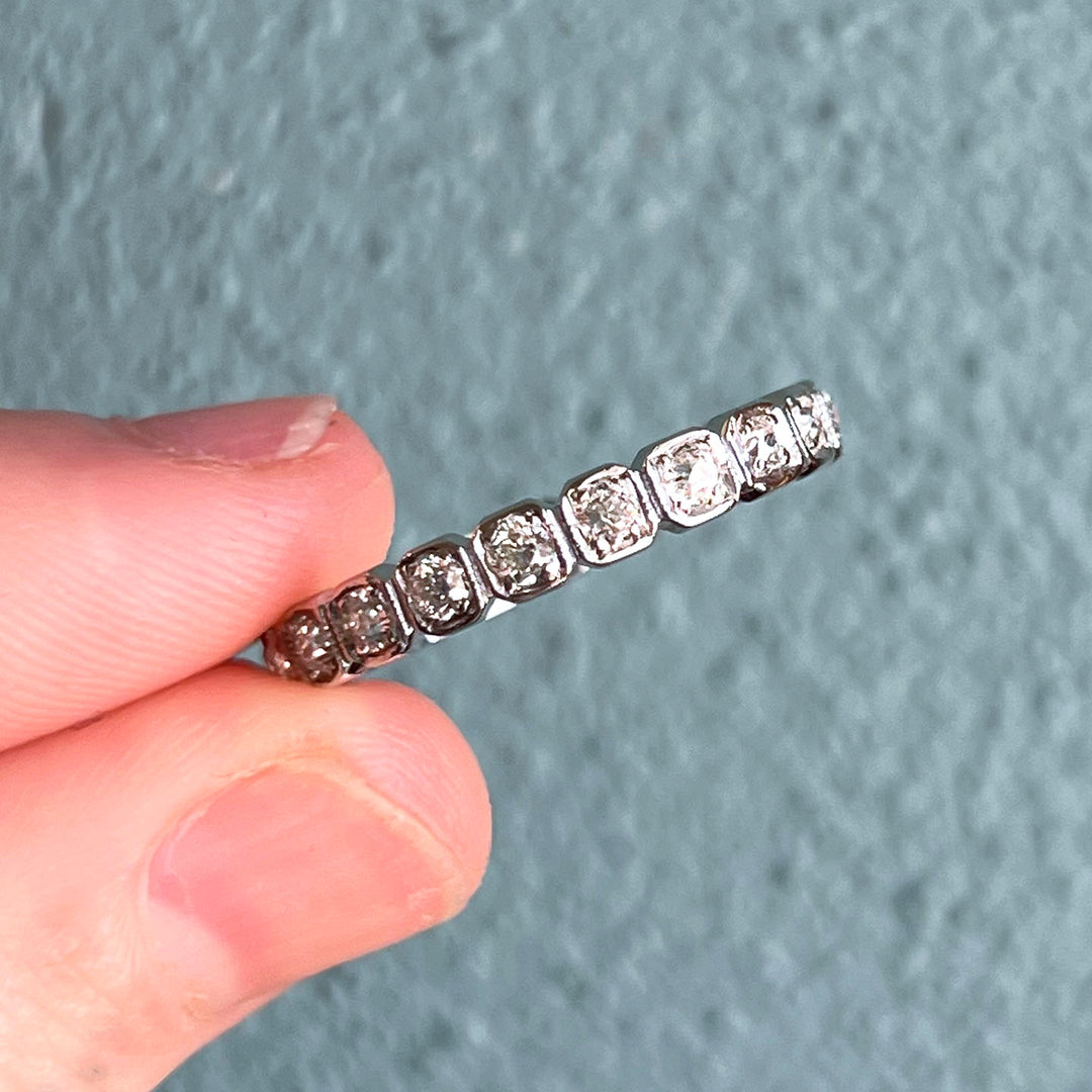 Art Deco Diamond Eternity Band Ring Platinum, c.1930