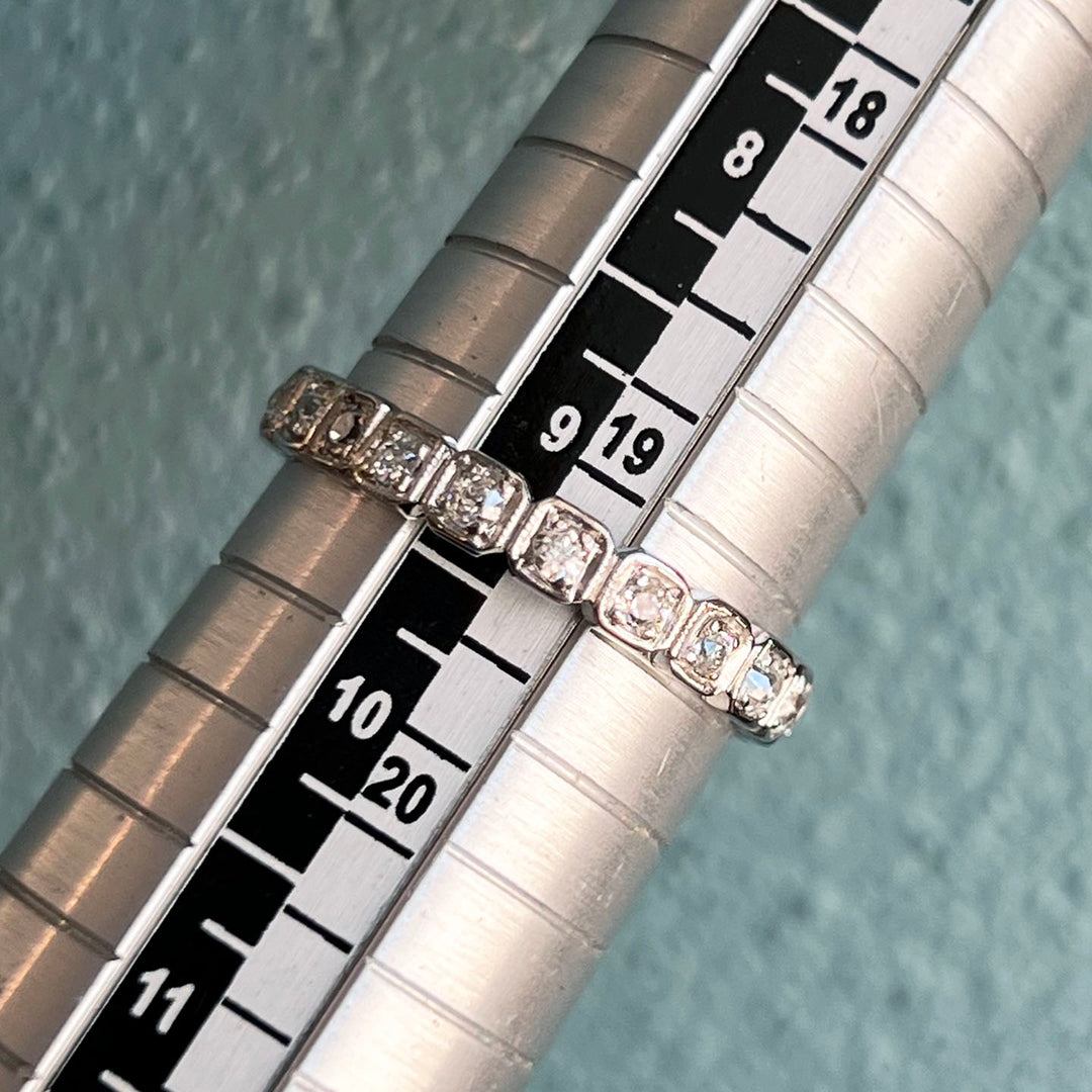 Art Deco Diamond Eternity Band Ring Platinum, c.1930