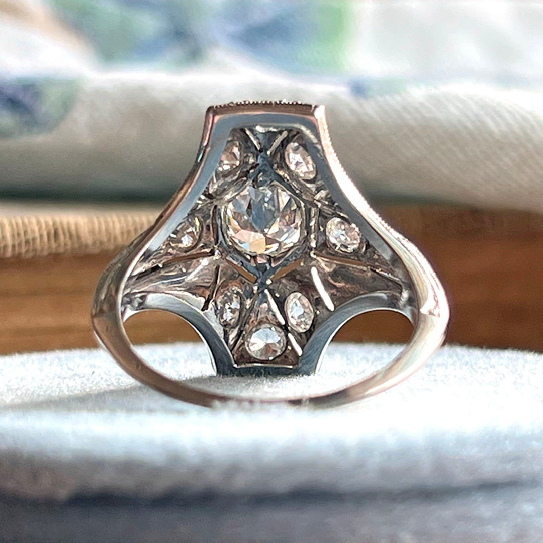 Art Deco Platinum Diamond Ring, 1920s