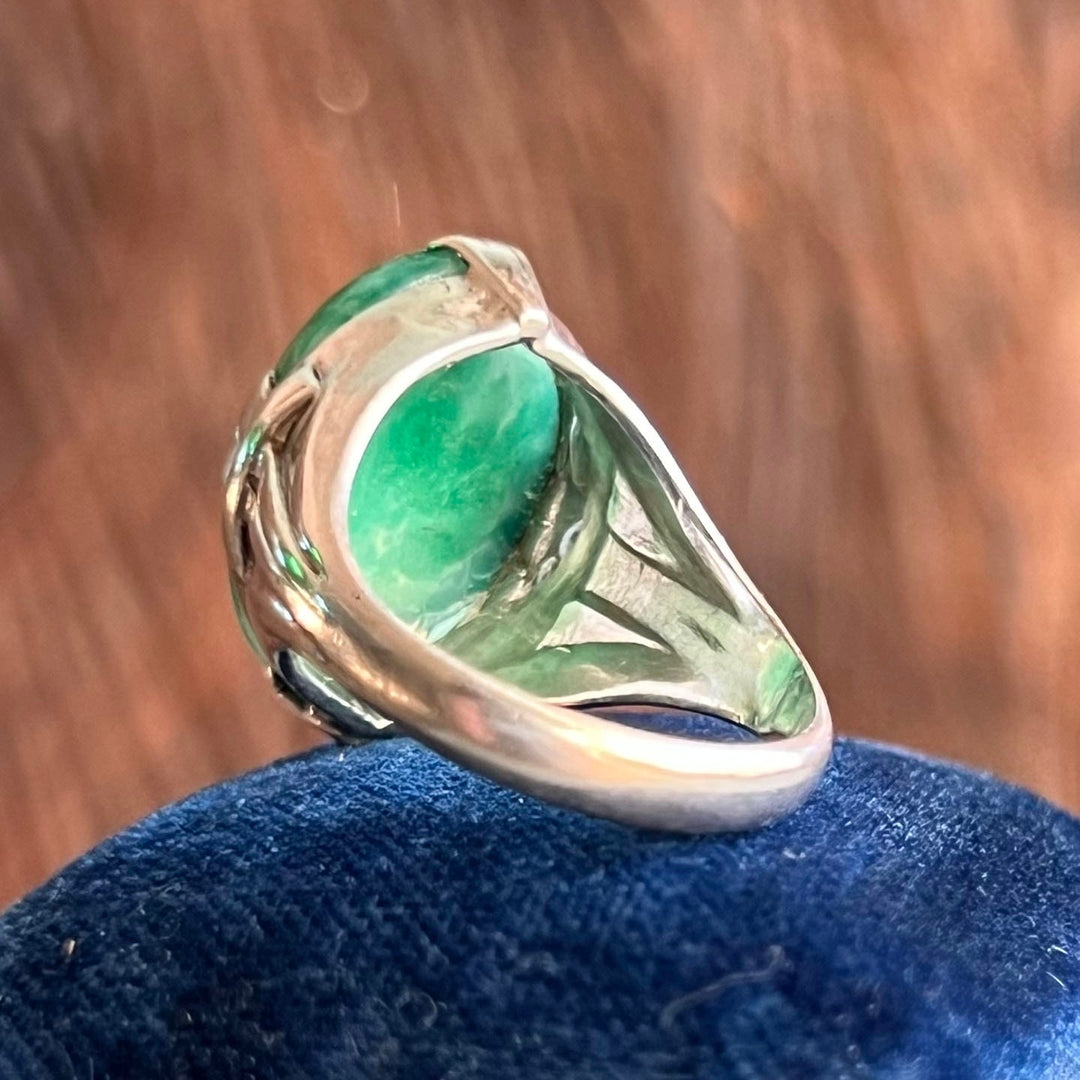 Antique silver statement ring
