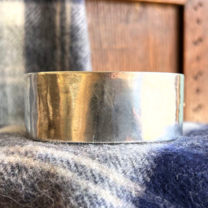 Antique French Silver Gold Floral Bangle, Engraved Masterpiece, c. 1890