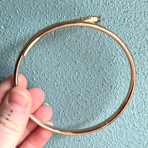 Antique Victorian 9k Gold Coiled Snake Arm Bangle c. 1900