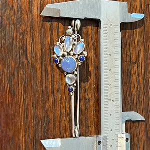 Antique Arts & Crafts Sybil Dunlop Chalcedony Moonstone Brooch