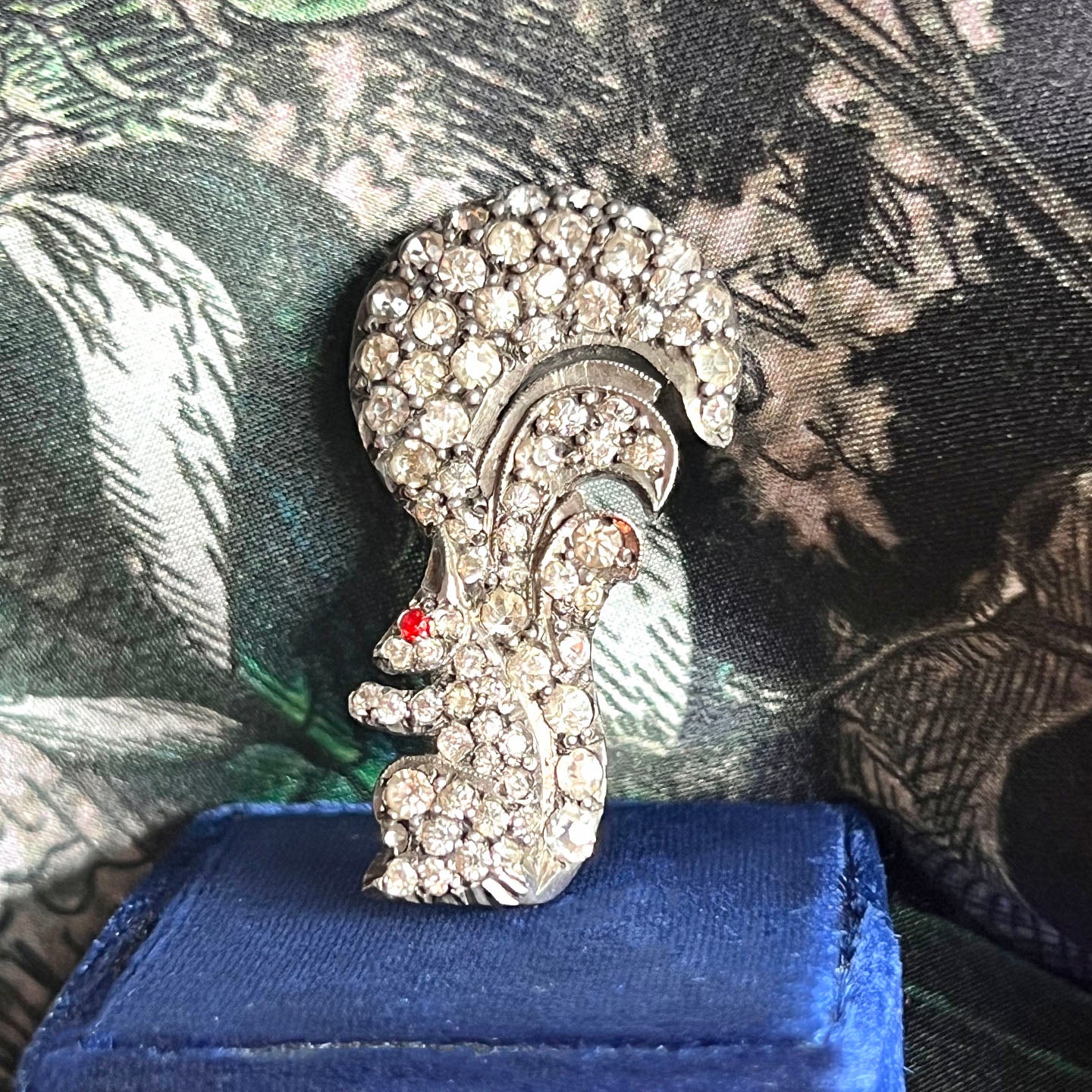 Victorian Silver Paste Squirrel Brooch