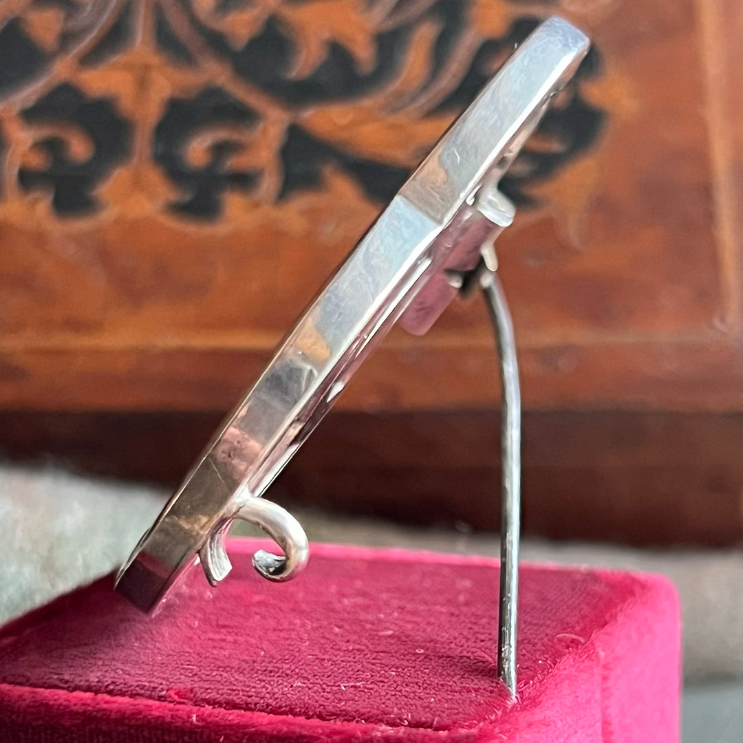 Antique Victorian Scottish Brooch Silver Granite by M. Rettie & Sons, Aberdeen, c.1870