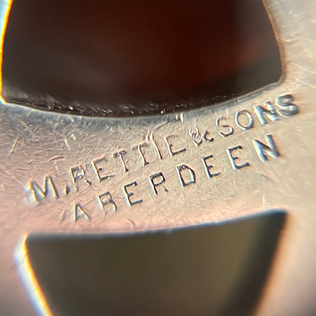 Antique Victorian Scottish Brooch Silver Granite by M. Rettie & Sons, Aberdeen, c.1870