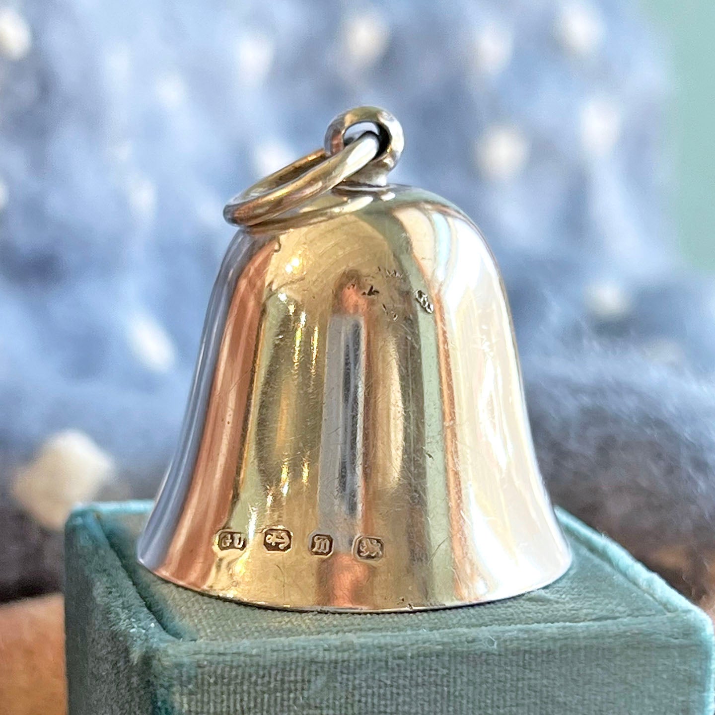 Antique Victorian Silver Bell Pendant Birmingham 1896