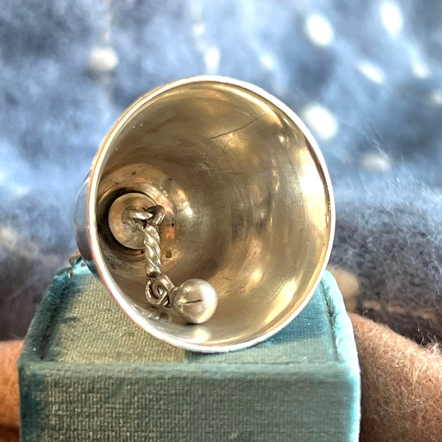 Antique Victorian Silver Bell Pendant Birmingham 1896
