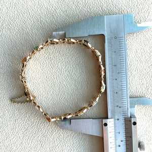 1960s Vintage Jadite Gold Bracelet 14k