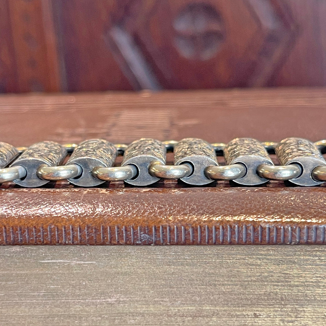 Silver Gilt Engraved Link Bracelet Buckle