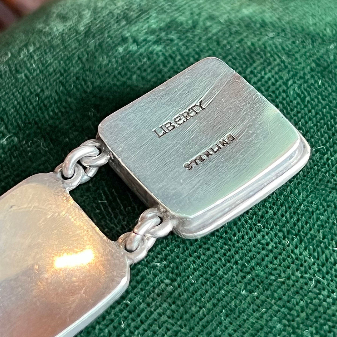 Vintage Sterling Silver Liberty Link Bracelet, c.1940