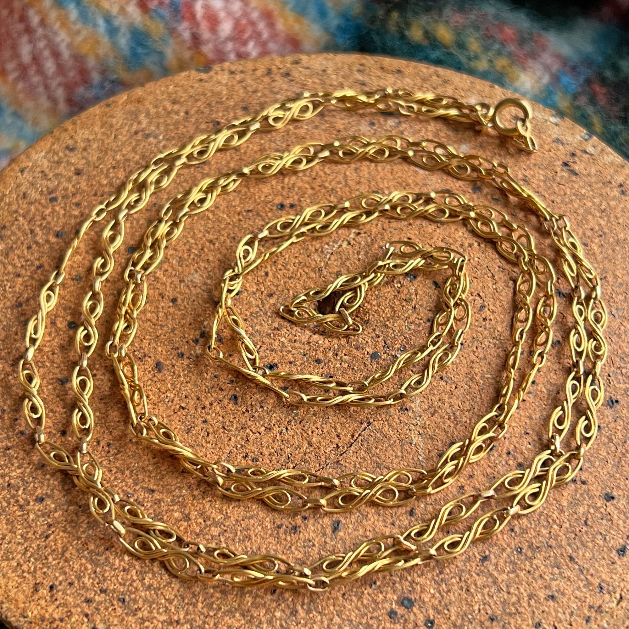 Antique French Fix Long Guard Chain, c. 1900