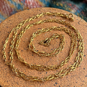 Antique French Fix Long Guard Chain, c. 1900