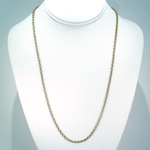 Antique Edwardian 9k Gold 22.75 inch long Chain Necklace