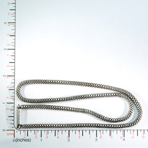 Antique Victorian Silver Snake Style Chain Necklace 20"