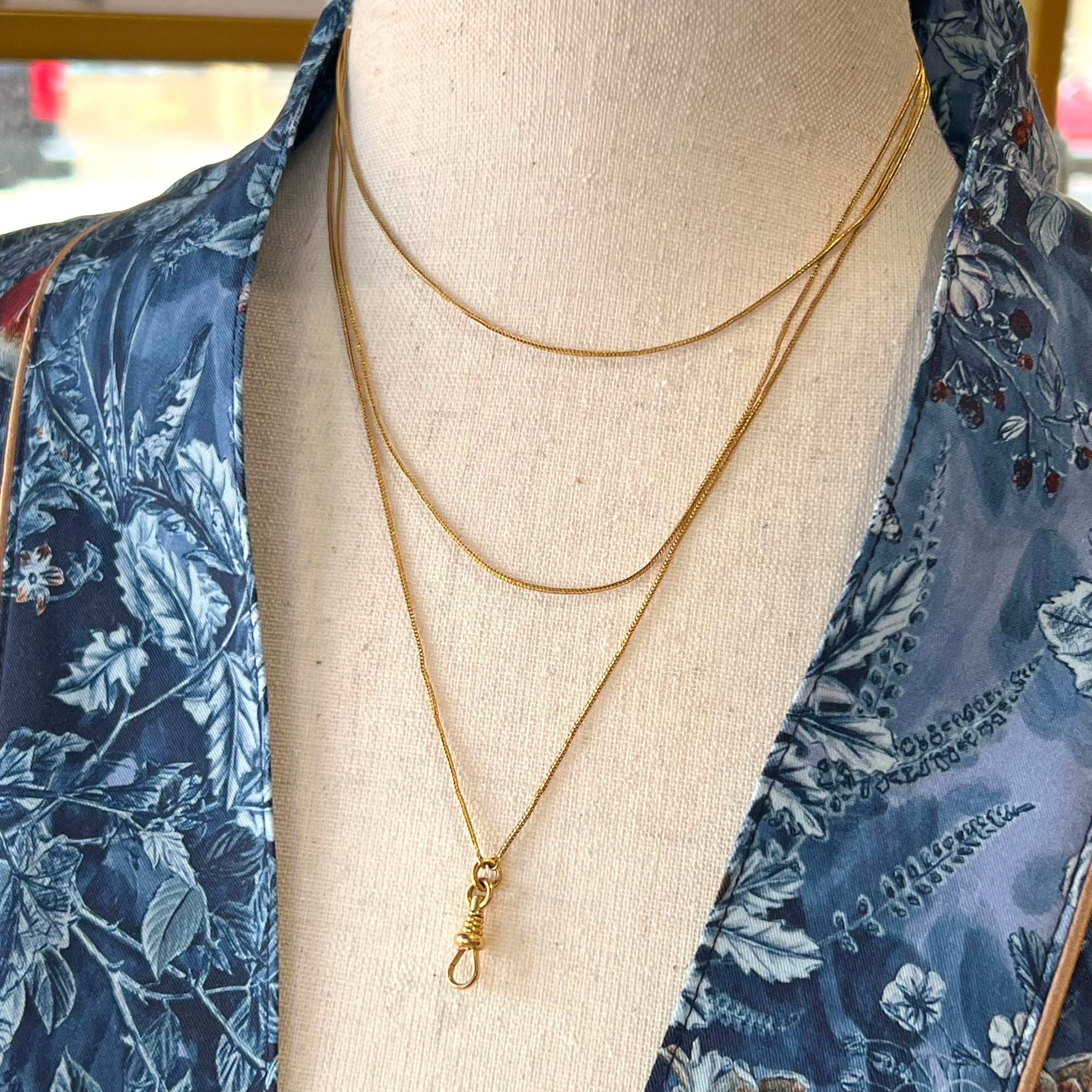 Antique Victorian Gold Long Chain 18k c.1870
