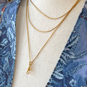 Antique Victorian Gold Long Chain 18k c.1870