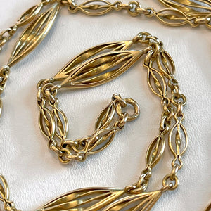 Antique French 18k Gold Chain Necklace c. 1890