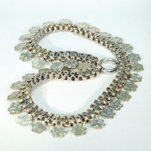 Antique Victorian Sterling Silver Collar Necklace c. 1880