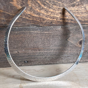 Vintage N.E. From Hammered Silver Torque Collar Necklace