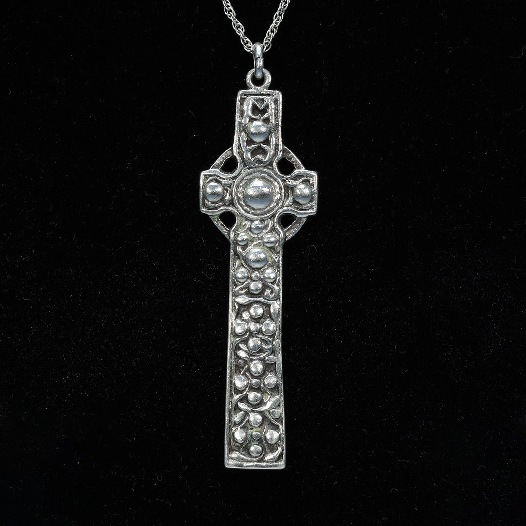 Antique Sterling Silver Celtic Cross Pendant, c. 1930