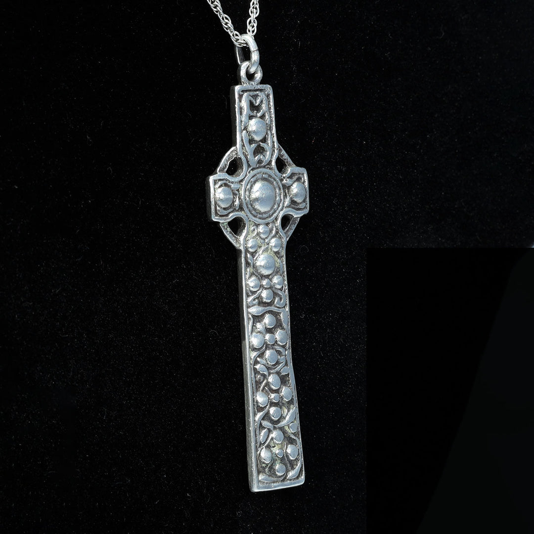 Antique Sterling Silver Celtic Cross Pendant, c. 1930