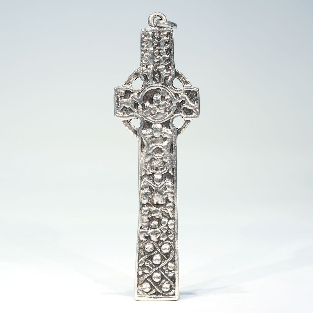 Antique Sterling Silver Celtic Cross Pendant, c. 1930