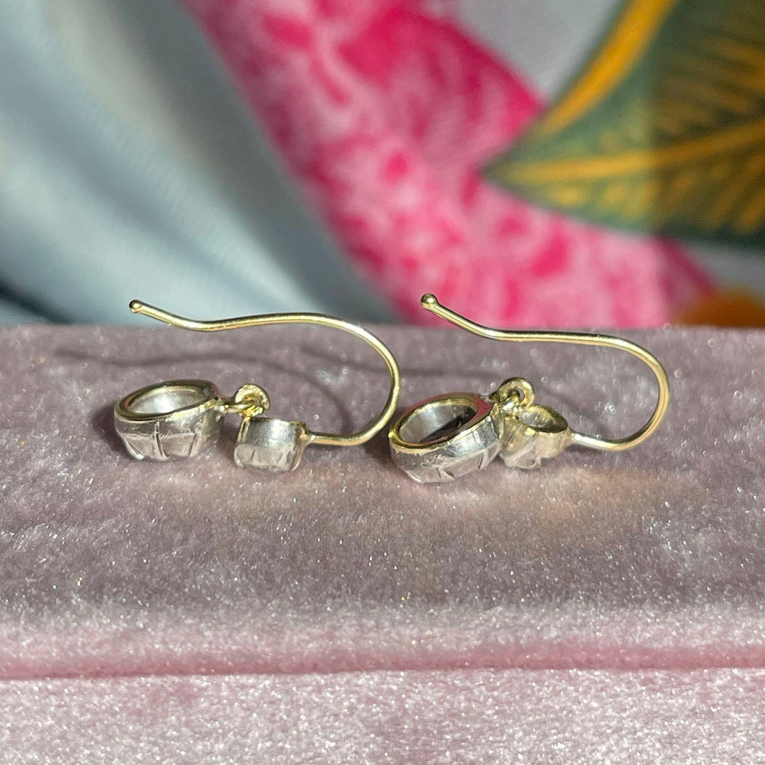 Georgian Rose Cut Diamond Earrings, c. 1830