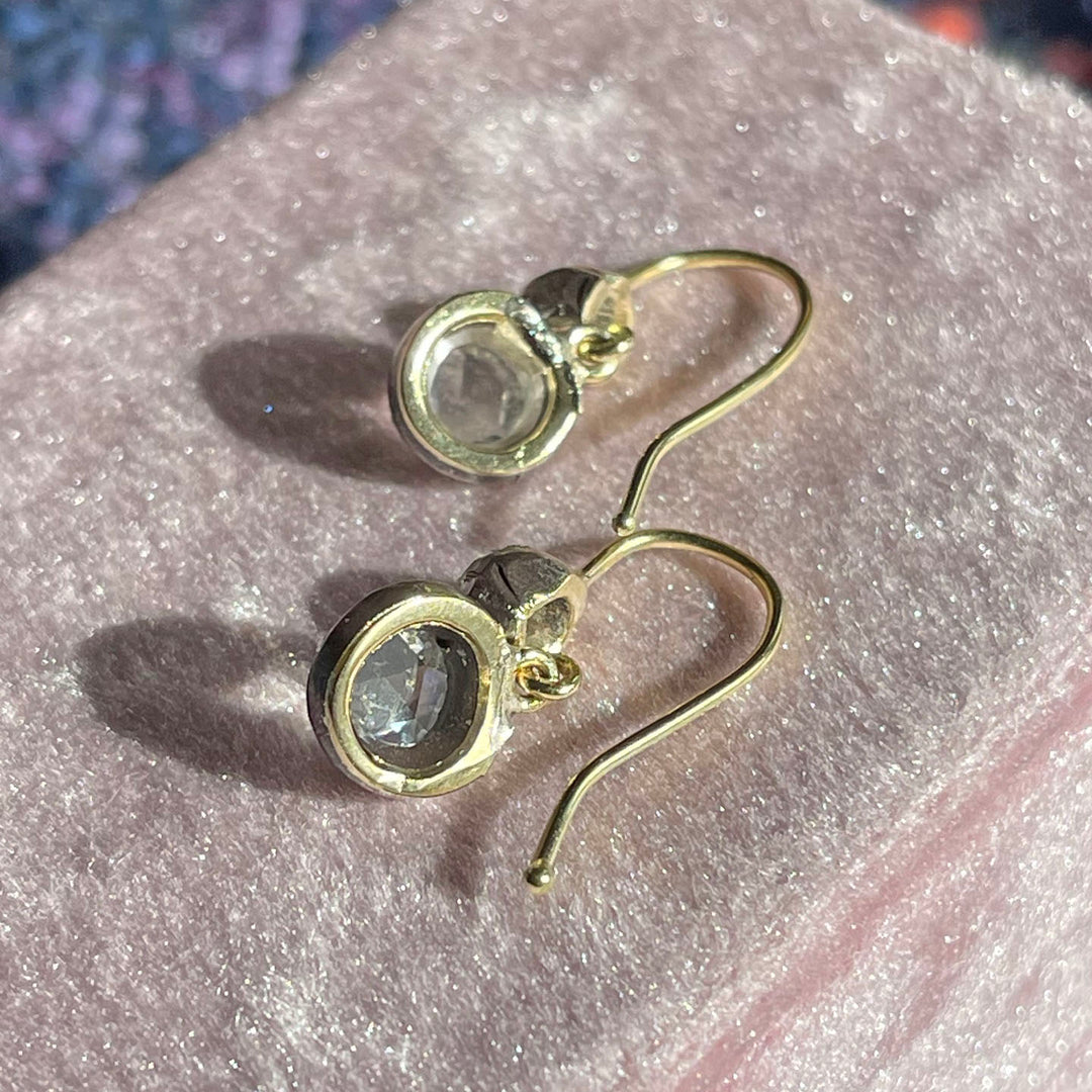 Georgian Rose Cut Diamond Earrings, c. 1830