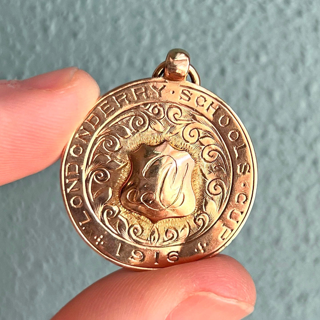 British school sports gold fob