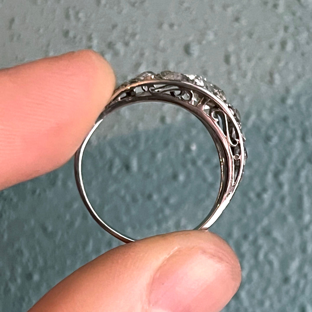 Edwardian Old European Cut Diamond Ring Platinum, c. 1910