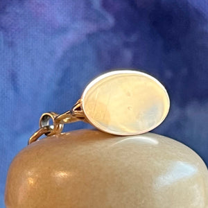 Art Nouveau Gold Swirl Fob Pendant, c. 1910