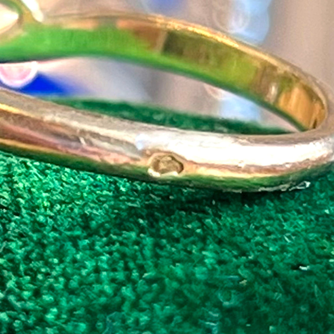 French Gold Pearl Moi et Toi Bypass Ring, circa 1900
