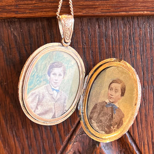 Antique Scottish Victorian Locket Agate Citrine 15k Gold