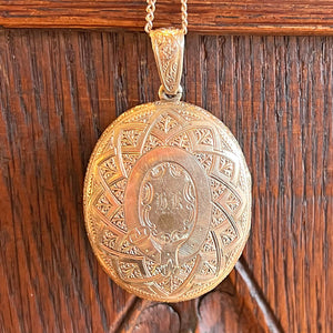 Antique Scottish Victorian Locket Agate Citrine 15k Gold