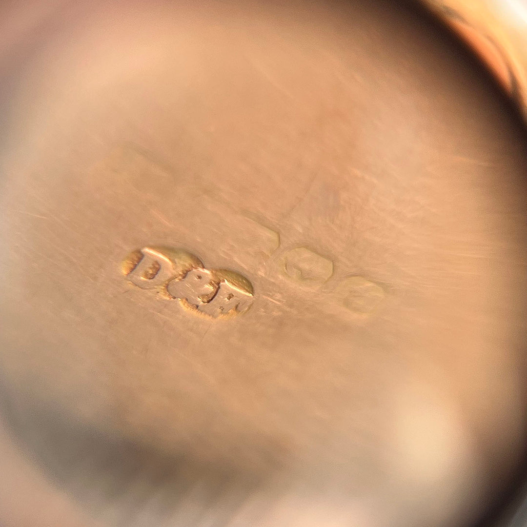 Antique Gold Engraved Locket Pendant “The Buffs" Birmingham 1918