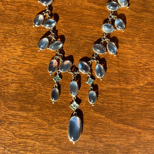 Liberty & Co. Arts & Crafts Moonstone Gold Enamel Necklace