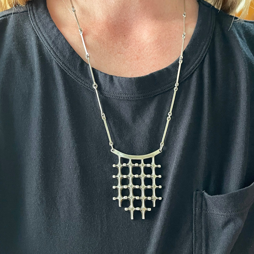 Vintage Marianne Berg for David Andersen Silver Necklace